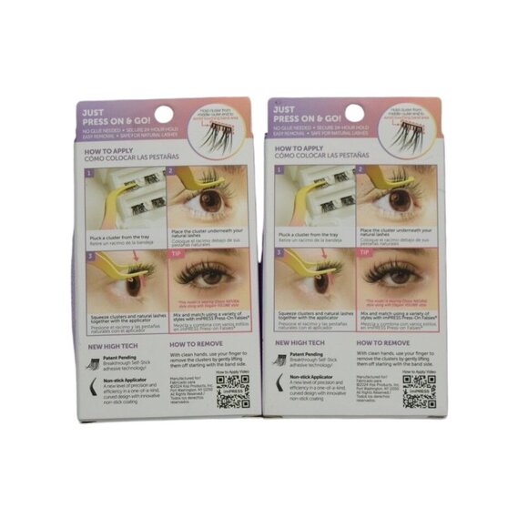 2 Kiss ImPRESS Press-On Falsies Chic Wispy No Glue Needed - Picture 4 of 5